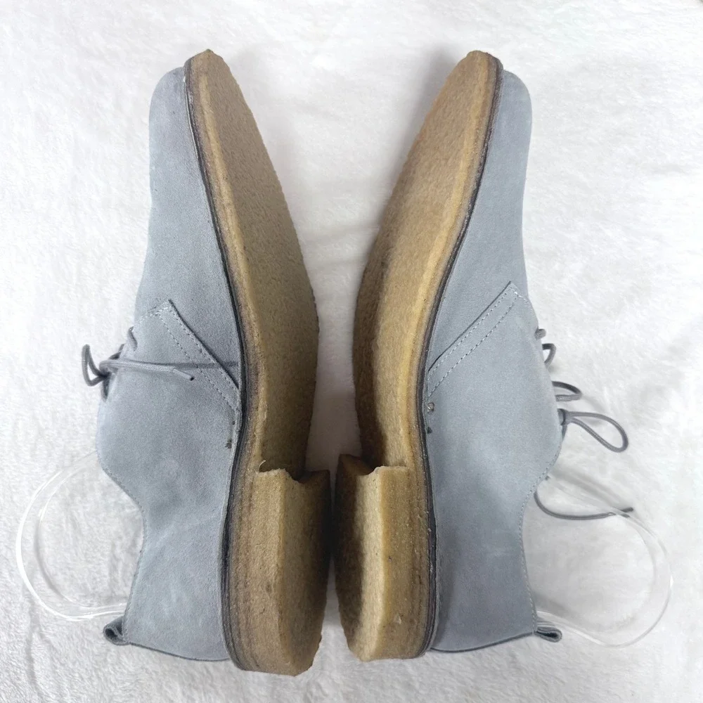 Ami Alexandre Mattiussi Mens Grey Suede Crepe Sole Derby Shoes Size 11 44 NWOT